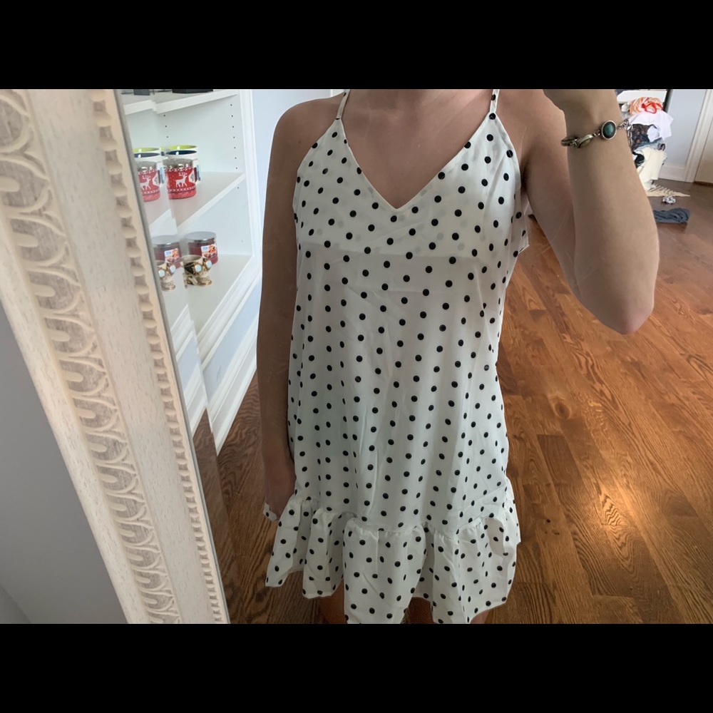 Polka dot shift dress